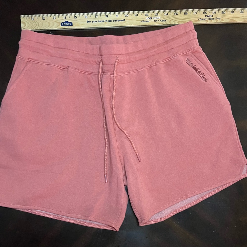 Mitchell & Ness Dusty Rose Athletic Shorts XL Women Pockets NWT